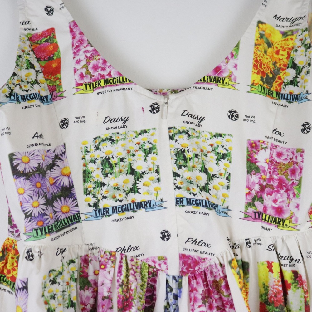 Tyler McGillivary Anthropologie‎ Seed Packet Mini Dress Large - Picture 5 of 10